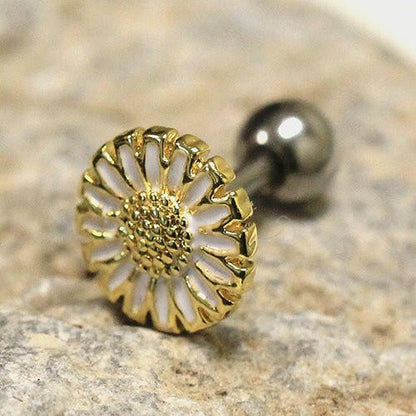 Gold Plated Wild Yellow Daisy Cartilage Earring Cartilage Earring Impulse Piercings