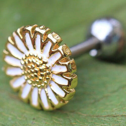 Gold Plated Wild Yellow Daisy Cartilage Earring Cartilage Earring Impulse Piercings