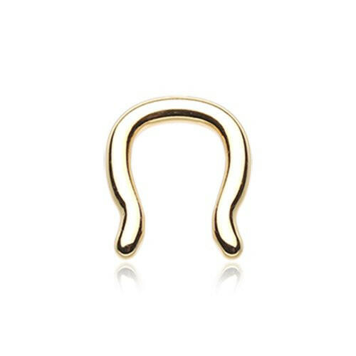 Gold PVD Steel Septum Ring Septum Ring Impulse Piercings 16 GA (1.2mm)