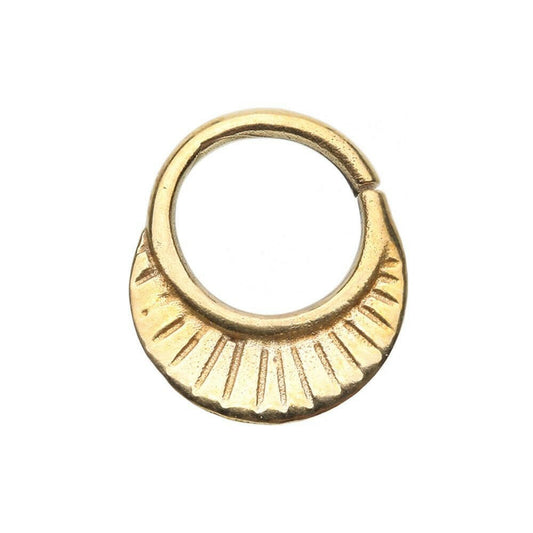 Golden African Brass Bendable Twist Hoop Ring Captive Bead Impulse Piercings