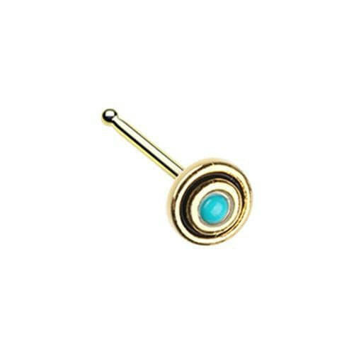 Golden African Tribal Nose Stud Ring Nose Ring Impulse Piercings Default Title