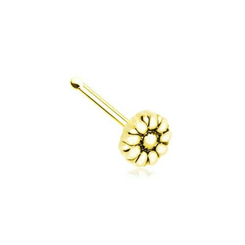 Golden Antique Dasiy Flower Nose Stud Ring Nose Ring Impulse Piercings