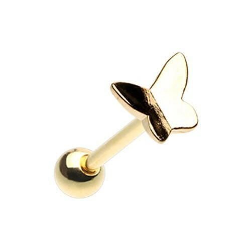 Golden Butterfly Steel Barbell Barbell Impulse Piercings