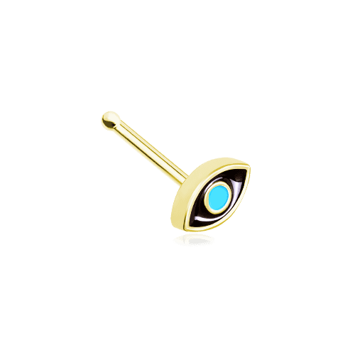 Golden Evil Eye Nose Stud Ring Nose Ring Impulse Piercings