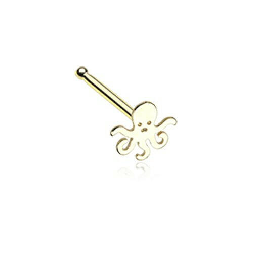 Golden Evil Octopus Nose Stud Ring Nose Ring Impulse Piercings