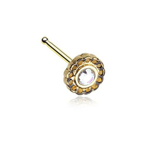 Golden Freya Flower Filigree Sparkle Icon Nose Stud Ring Nose Ring Impulse Piercings