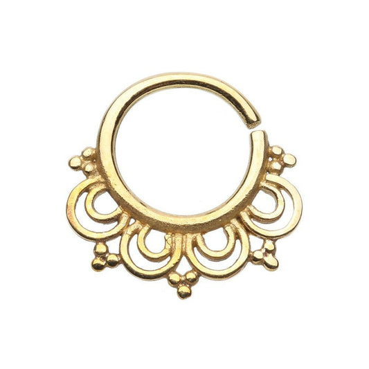 Golden Lovely Brass Bendable Twist Hoop Ring Captive Bead Impulse Piercings