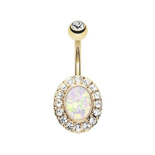 Golden Opal Elegance Belly Button Ring Navel Ring Impulse Piercings