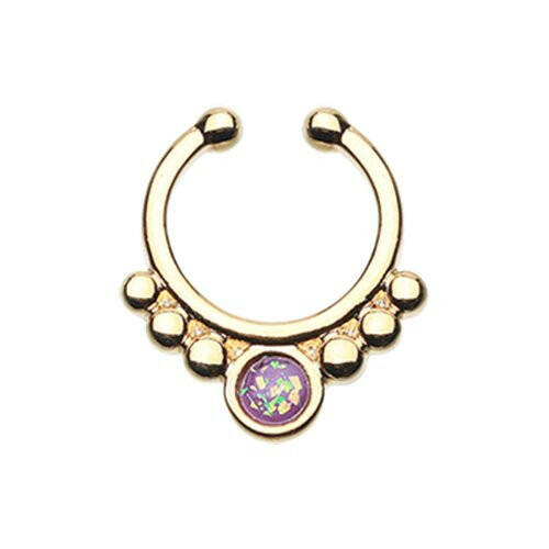 Golden Opal Grandiose Fake Septum Clip-On Ring Fake Septum Ring Impulse Piercings