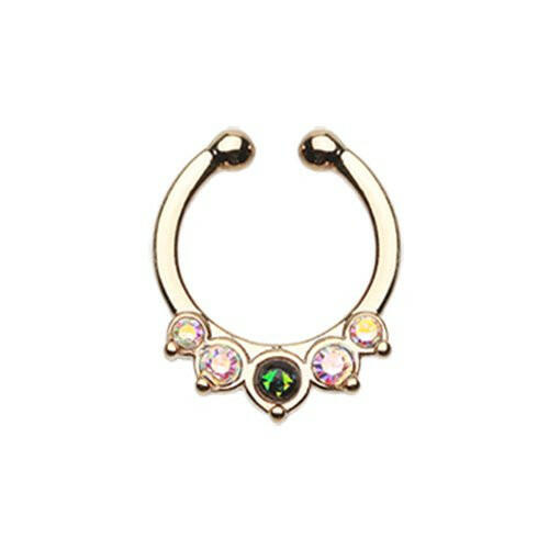 Golden Opal Precia Fake Septum Clip-On Ring Fake Septum Ring Impulse Piercings