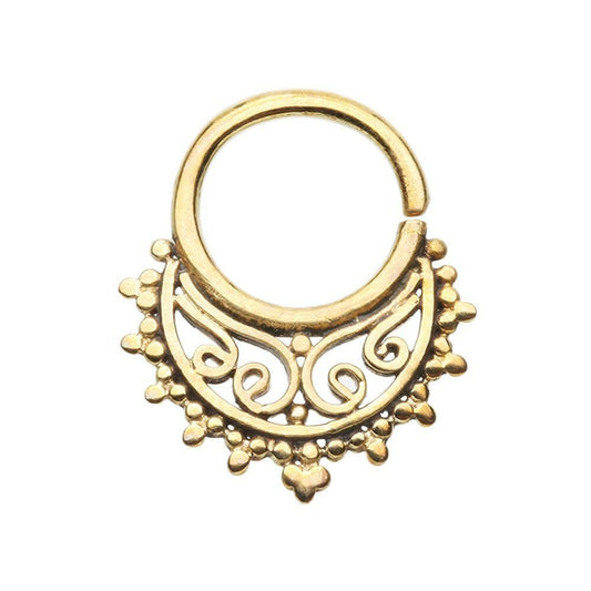 Golden Royal Brass Bendable Twist Hoop Ring Captive Bead Impulse Piercings