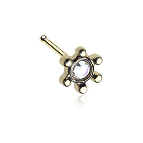 Golden Solstice Sparkle Icon Nose Stud Ring Nose Ring Impulse Piercings