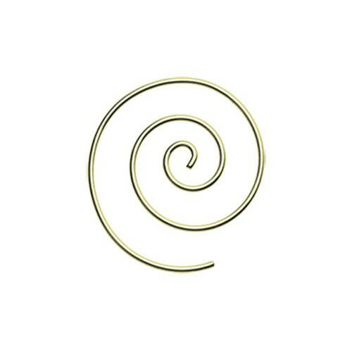 Golden Spiral Coiled Earring Earring Impulse Piercings 16 GA (1.2mm)