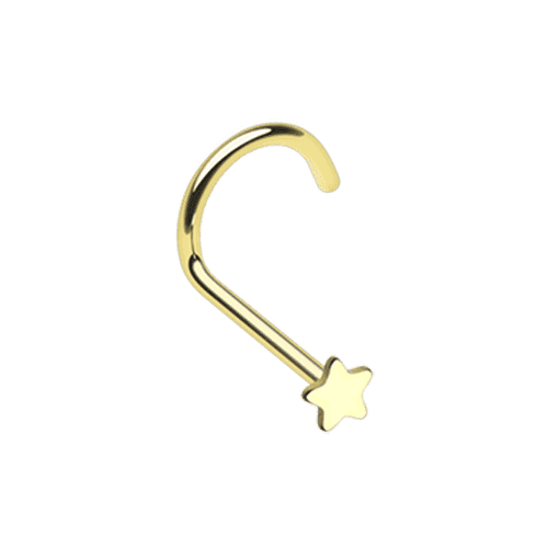 Golden Star Nose Screw Ring Nose Ring Impulse Piercings