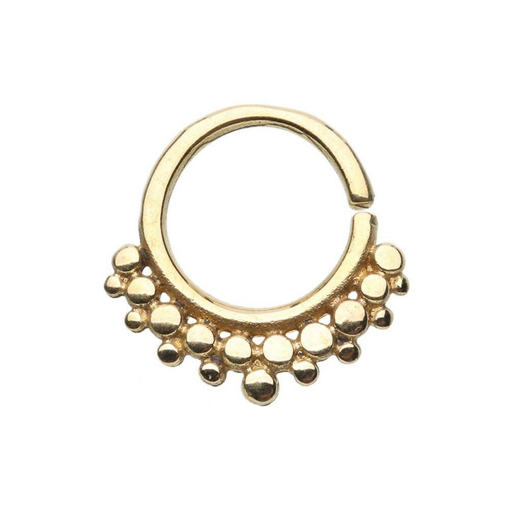 Golden Tribal Brass Bendable Twist Hoop Ring Septum Ring Impulse Piercings