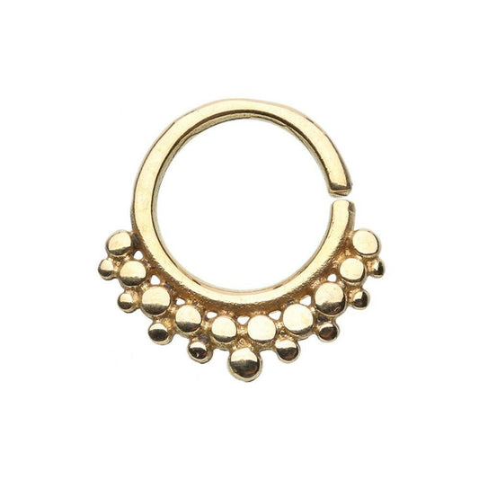 Golden Tribal Brass Bendable Twist Hoop Ring Captive Bead Impulse Piercings
