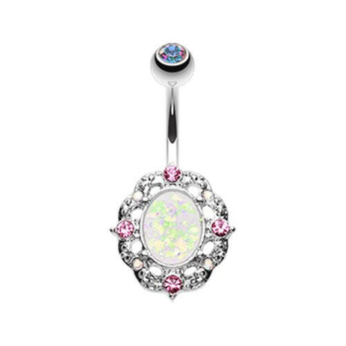 Grand Florid Opal Sparkle Belly Button Ring Navel Ring Impulse Piercings