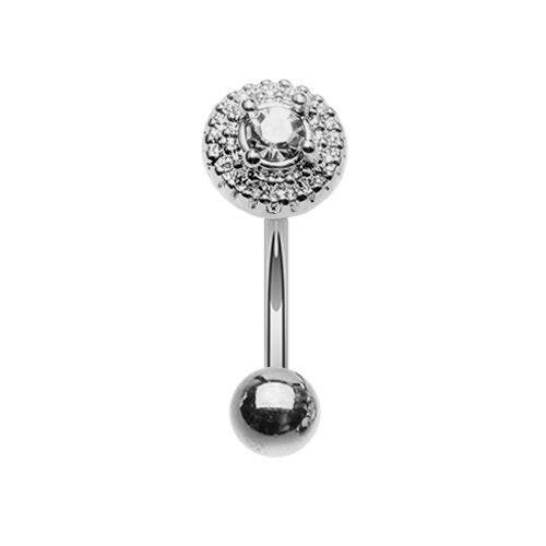 Grand Royal Gem Ball Curved Barbell Eyebrow Ring Curved Barbell Impulse Piercings