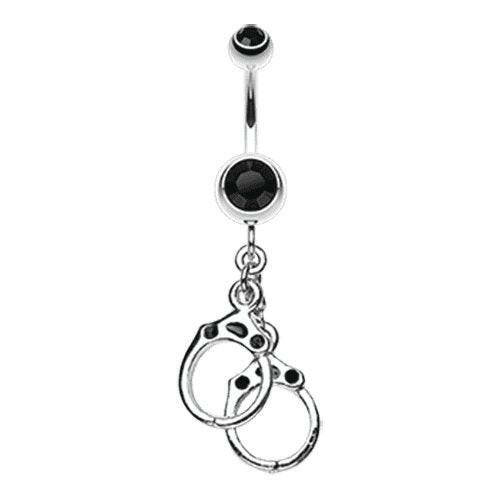 Handcuff Sparkle Belly Button Ring Navel Ring Impulse Piercings