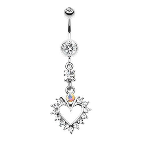 Heart Dazzle Belly Button Ring Navel Ring Impulse Piercings