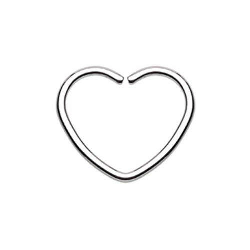 Heart Shaped Bendable Twist Hoop Ring Cartilage Earring Impulse Piercings Steel