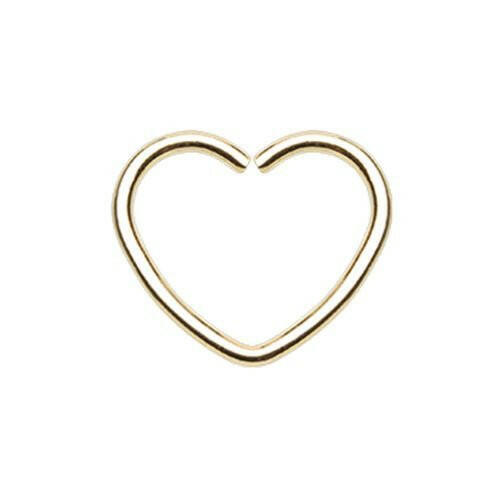 Heart Shaped Bendable Twist Hoop Ring Cartilage Earring Impulse Piercings Gold