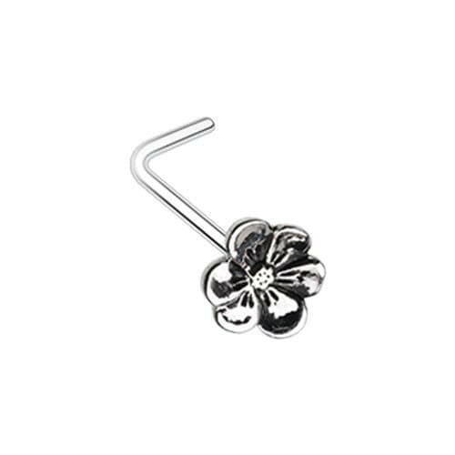 Hellebore Floral L-Shape Nose Ring Nose Ring Impulse Piercings