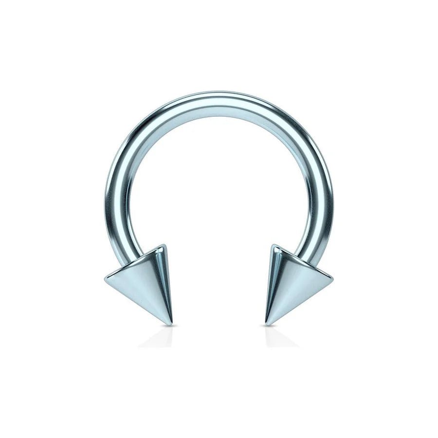 Horse Shoe Titanium IP Over 316L Surgical Steel w/Cone Horseshoe Skin Metals