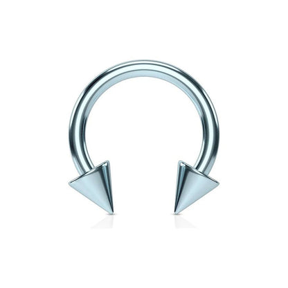 Horse Shoe Titanium IP Over 316L Surgical Steel w/Cone Horseshoe Skin Metals