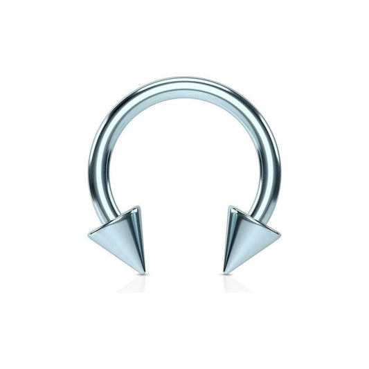 Horse Shoe Titanium IP Over 316L Surgical Steel w/Cone Horseshoe Skin Metals
