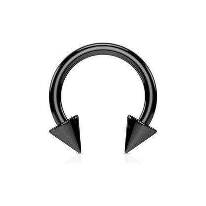 Horse Shoe Titanium IP Over 316L Surgical Steel w/Cone Horseshoe Skin Metals