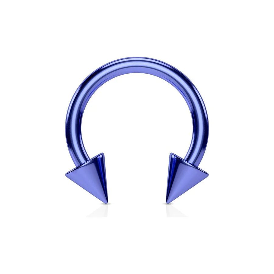 Horse Shoe Titanium IP Over 316L Surgical Steel w/Cone Horseshoe Skin Metals