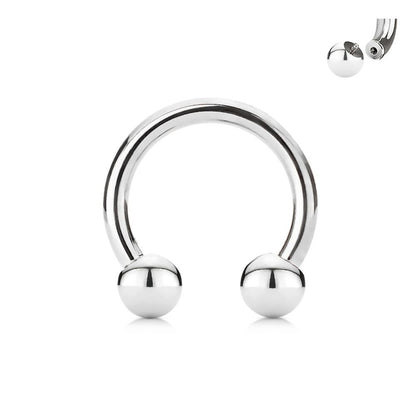 Horseshoe Circular Barbell 316L Surgical Steel Internally Threaded Horseshoe Skin Metals