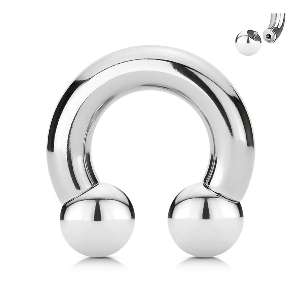 Horseshoe Circular Barbell 316L Surgical Steel Internally Threaded Horseshoe Skin Metals