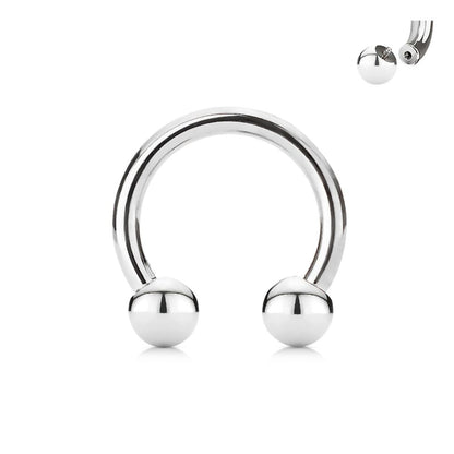 Horseshoe Circular Barbell 316L Surgical Steel Internally Threaded Horseshoe Skin Metals