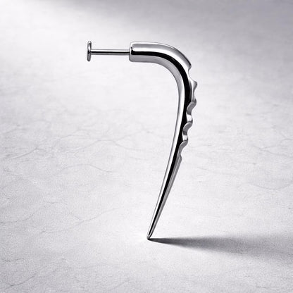 Surgical Steel Labret with Grooved Claw - Skin Metals