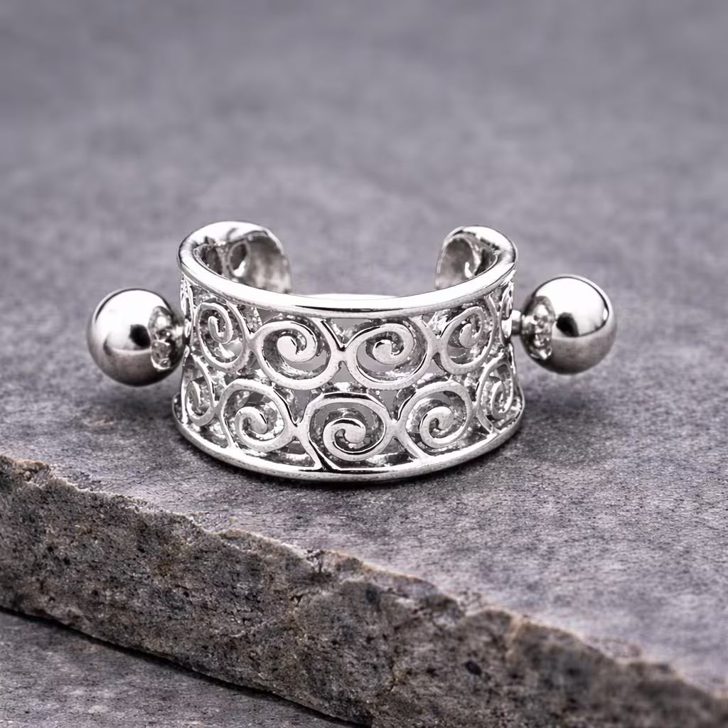 Stainless Steel Multi-Spirals Cartilage Cuff Earring - Skin Metals