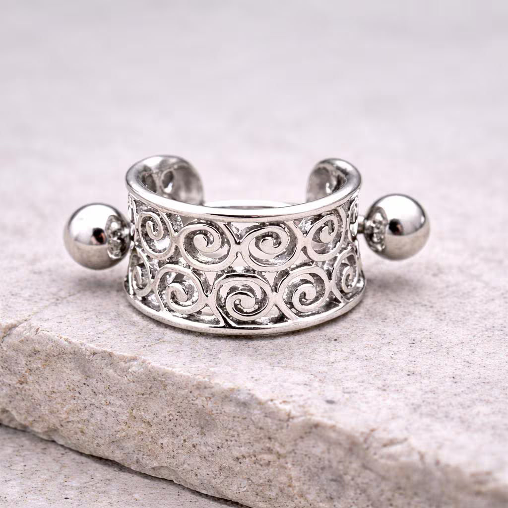 Stainless Steel Multi-Spirals Cartilage Cuff Earring - Skin Metals