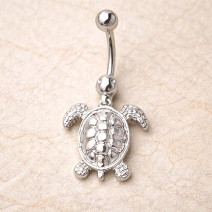Stainless Steel Sea Turtle Navel Ring Navel Ring Skin Metals