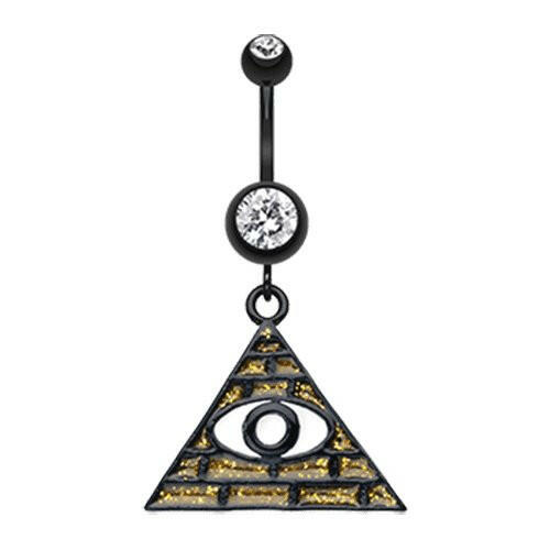 Illuminati The All Seeing Eye Belly Button Ring Navel Ring Impulse Piercings