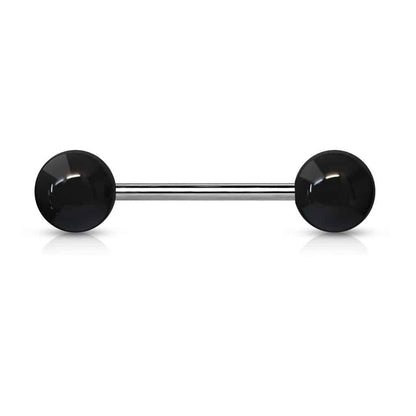 Implant Grade Titanium Externally Threaded Barbell With Solid Color Acrylic Balls Barbell Skin Metals