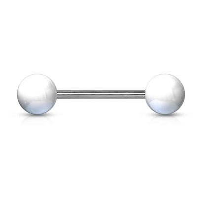 Implant Grade Titanium Externally Threaded Barbell With Solid Color Acrylic Balls Barbell Skin Metals