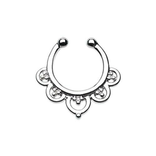 Imperial Filigree Fake Septum Clip-On Ring Fake Septum Ring Impulse Piercings