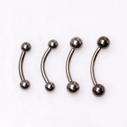 Implant Grade Titanium Curved Barbell Eyebrow Ring with Balls