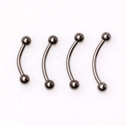 Implant Grade Titanium Curved Barbell Eyebrow Ring with Balls