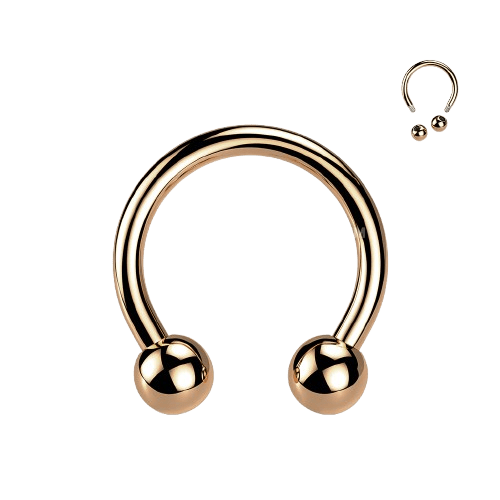Implant Grade Titanium Externally Threaded PVD Plated Horseshoe Horseshoe Skin Metals