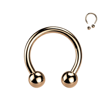 Implant Grade Titanium Externally Threaded PVD Plated Horseshoe Horseshoe Skin Metals