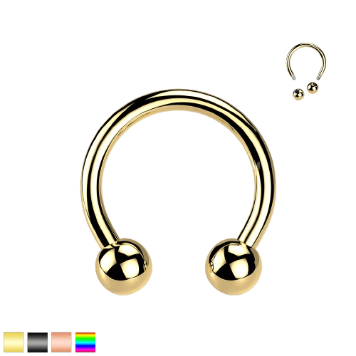 Implant Grade Titanium Externally Threaded PVD Plated Horseshoe Horseshoe Skin Metals