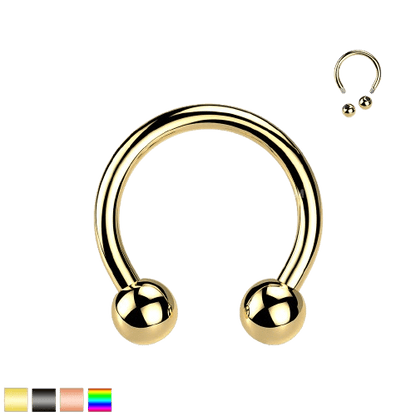 Implant Grade Titanium Externally Threaded PVD Plated Horseshoe Horseshoe Skin Metals