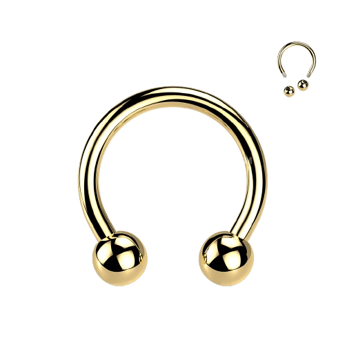 Implant Grade Titanium Externally Threaded PVD Plated Horseshoe Horseshoe Skin Metals